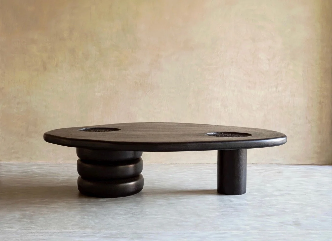 White oak ebonized finish
