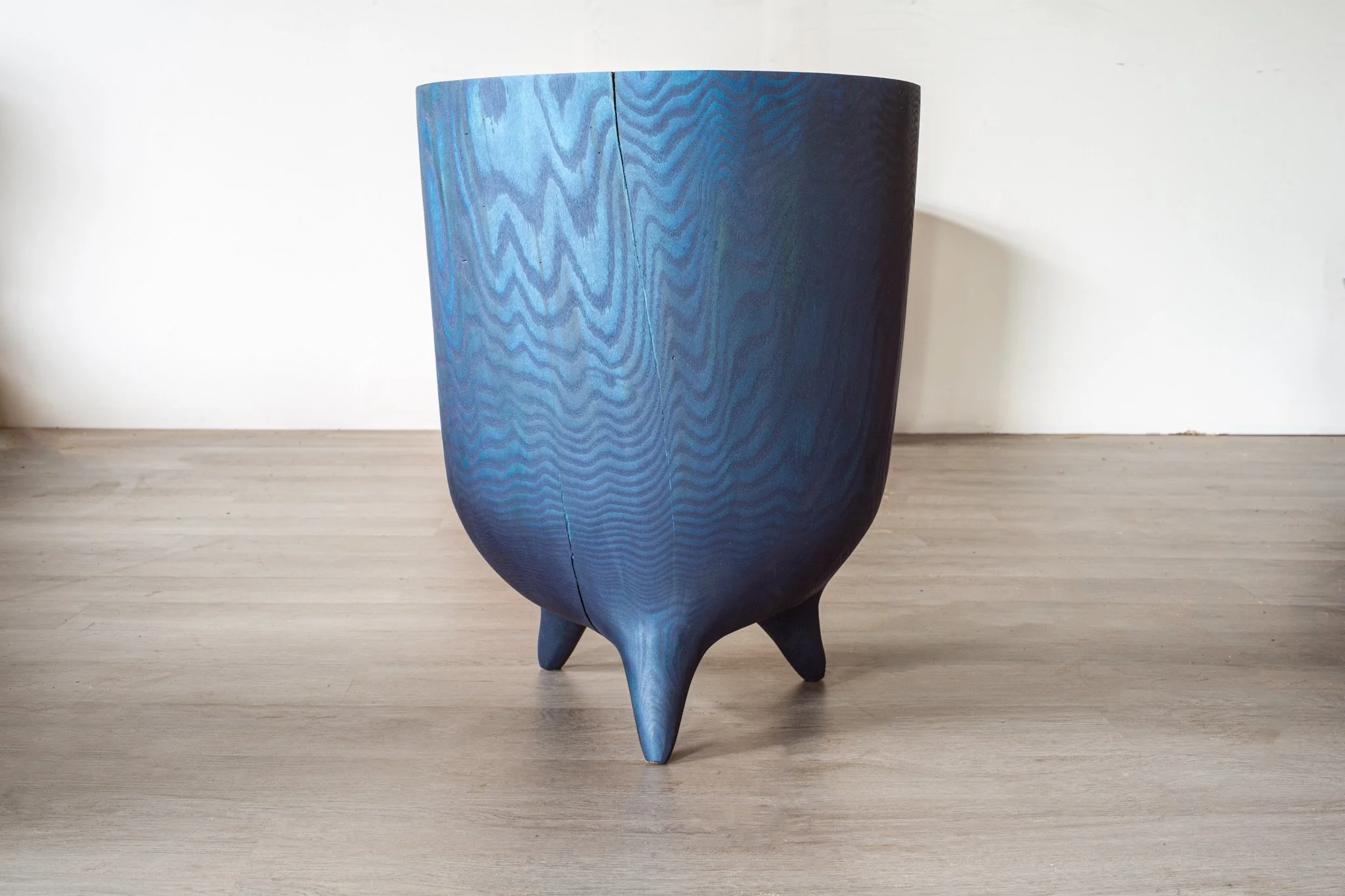 Sassafras side table in indigo