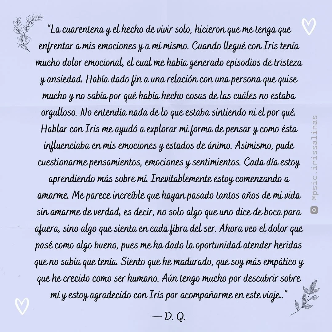 Siempre he cre&iacute;do que poder conocer c&oacute;mo se siente un paciente respecto a c&oacute;mo est&aacute; llevando la terapia, c&oacute;mo se siente respecto a nuestro acompa&ntilde;amiento o c&oacute;mo cree que se le podr&iacute;a ayudar de u