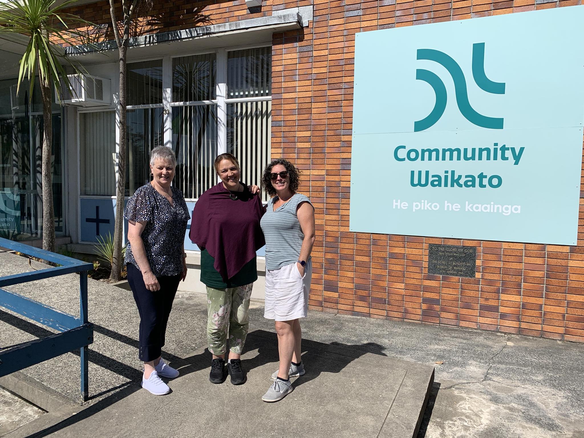 Community Waikato staff outside 33 Victoria St in 2024