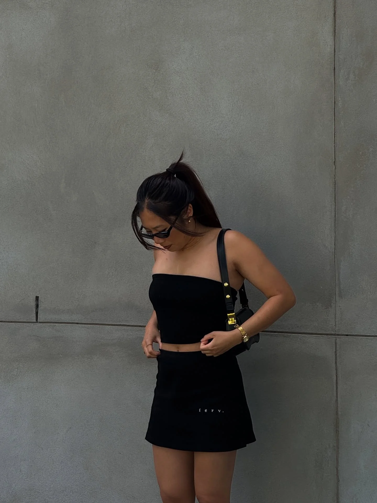 @_cindyvo in full FERV. ✔️✔️ // the 07. BANDEAU &amp; 17. MINI SKIRT online @ FERVBYJ.AU