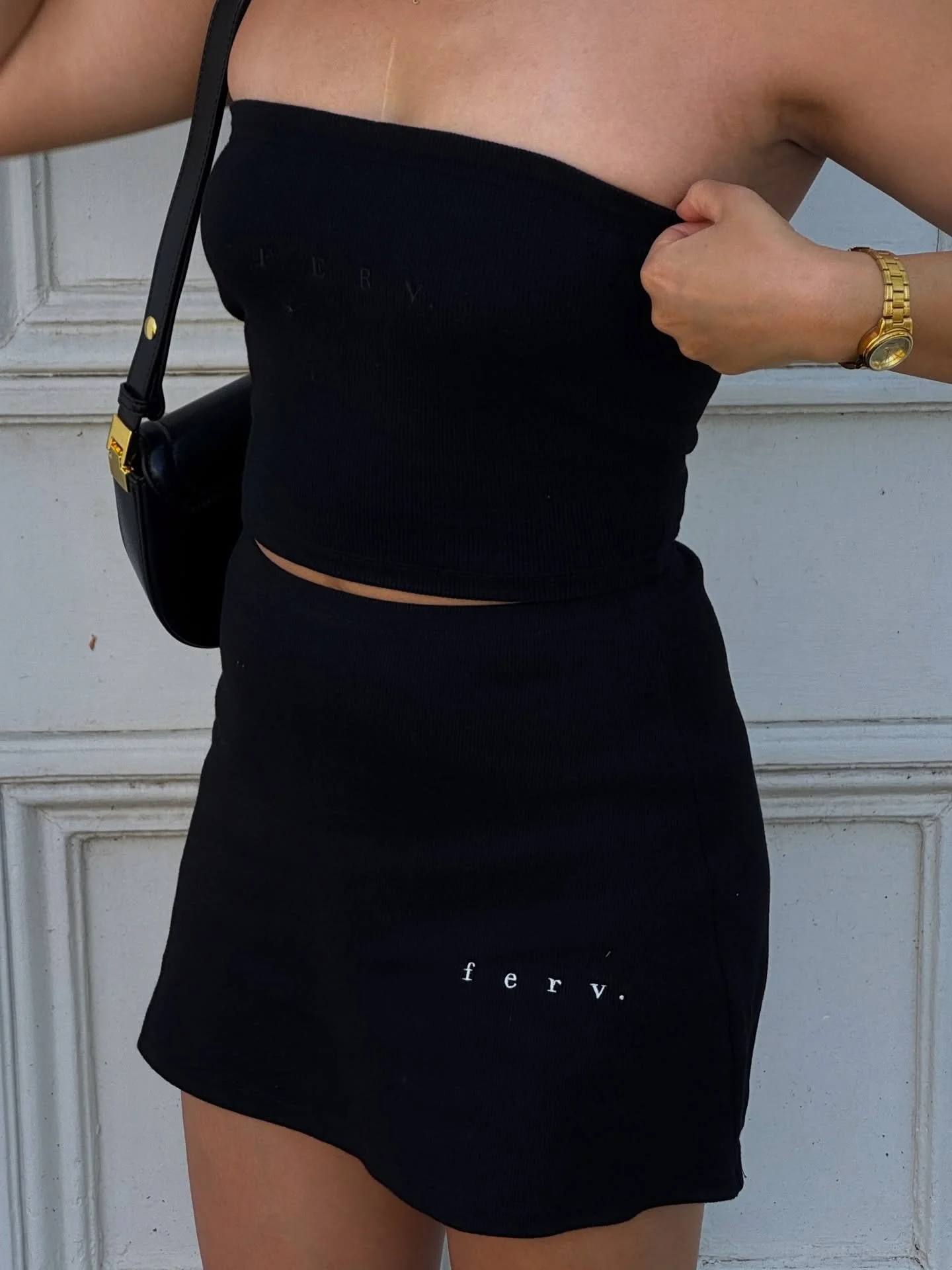 an effortless summer combo // the 07. BANDEAU &amp; 17 MINI SKIRT are currently on sale online @ FERVBYJ.AU