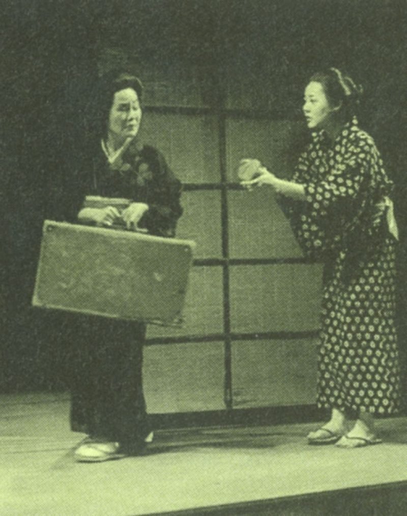 Emily Kuroda as Okusan and Yunjin Kim as Yachiyo. Photos from Philip Kan Gotanda’s Ballad of Yachiyo. Photos by Patrick Bennett. Courtesy of Seattle Repertory Theater.