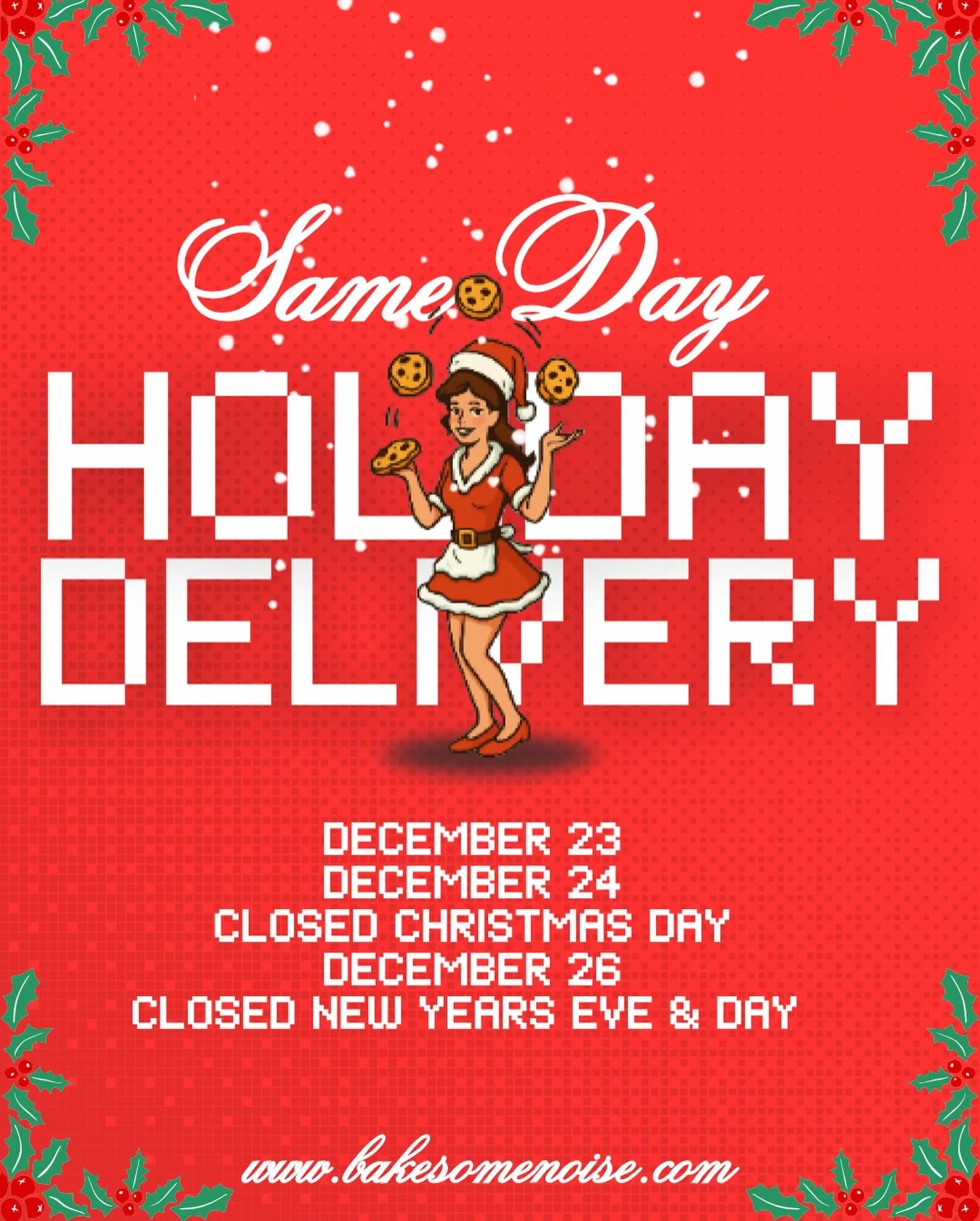 DON&rsquo;T PISS SANTA OFF, YOU STILL GOT TIME. ORDER BY NOON, GET IT SAME DAY. HIT THE LOCAL DELIVERY LINK IN BIO. DEC 26 WILL BE OUR LAST DAY OF SERVICE FOR THE YEAR🙏 #bakesomenoise