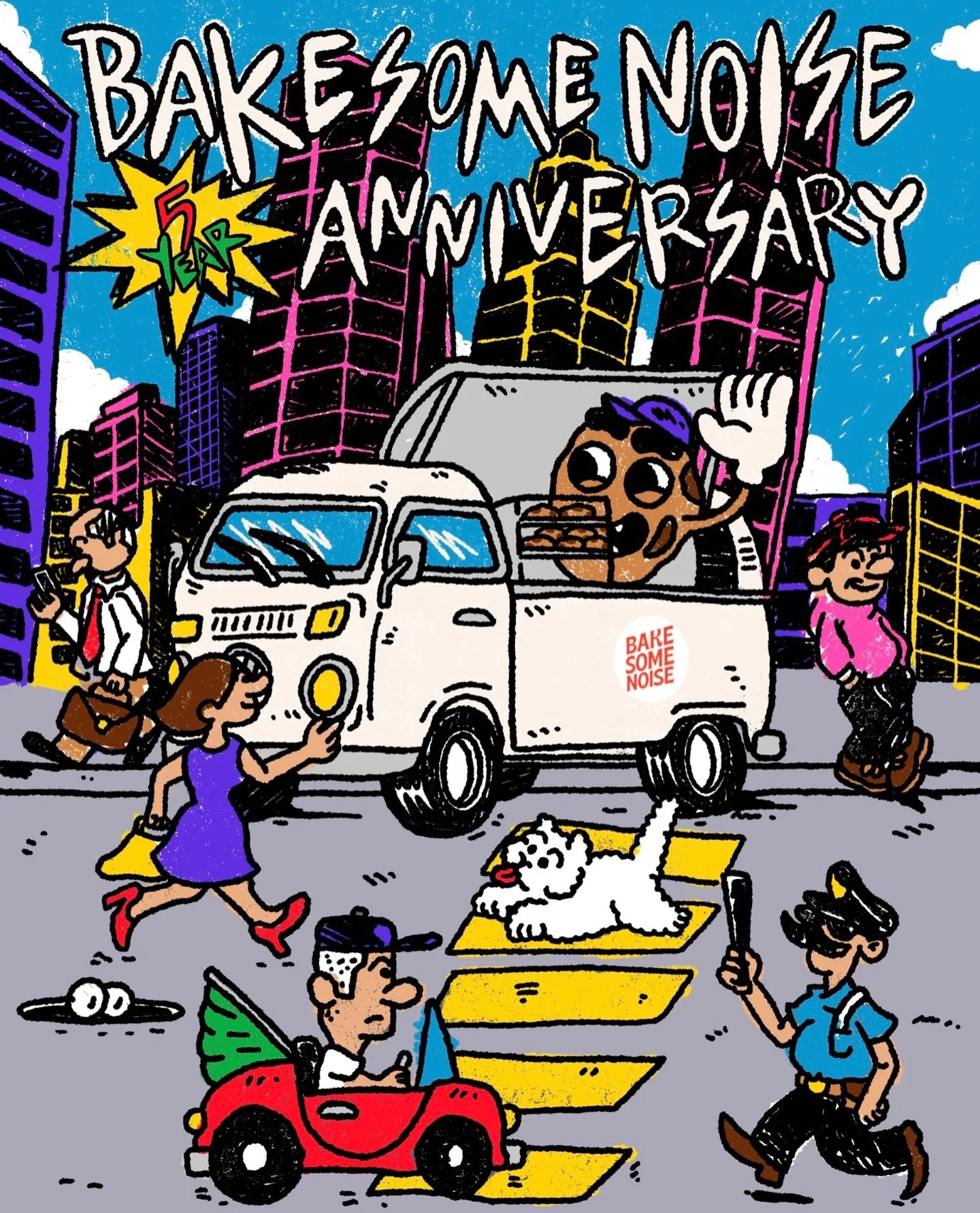 BAKE SOME NOISE TURNS 5! FEB 7TH. SAVE THE DATE.
YOU&rsquo;LL WANT TO BE THERE🍪🍪🍪🍪 #bakesomenoise