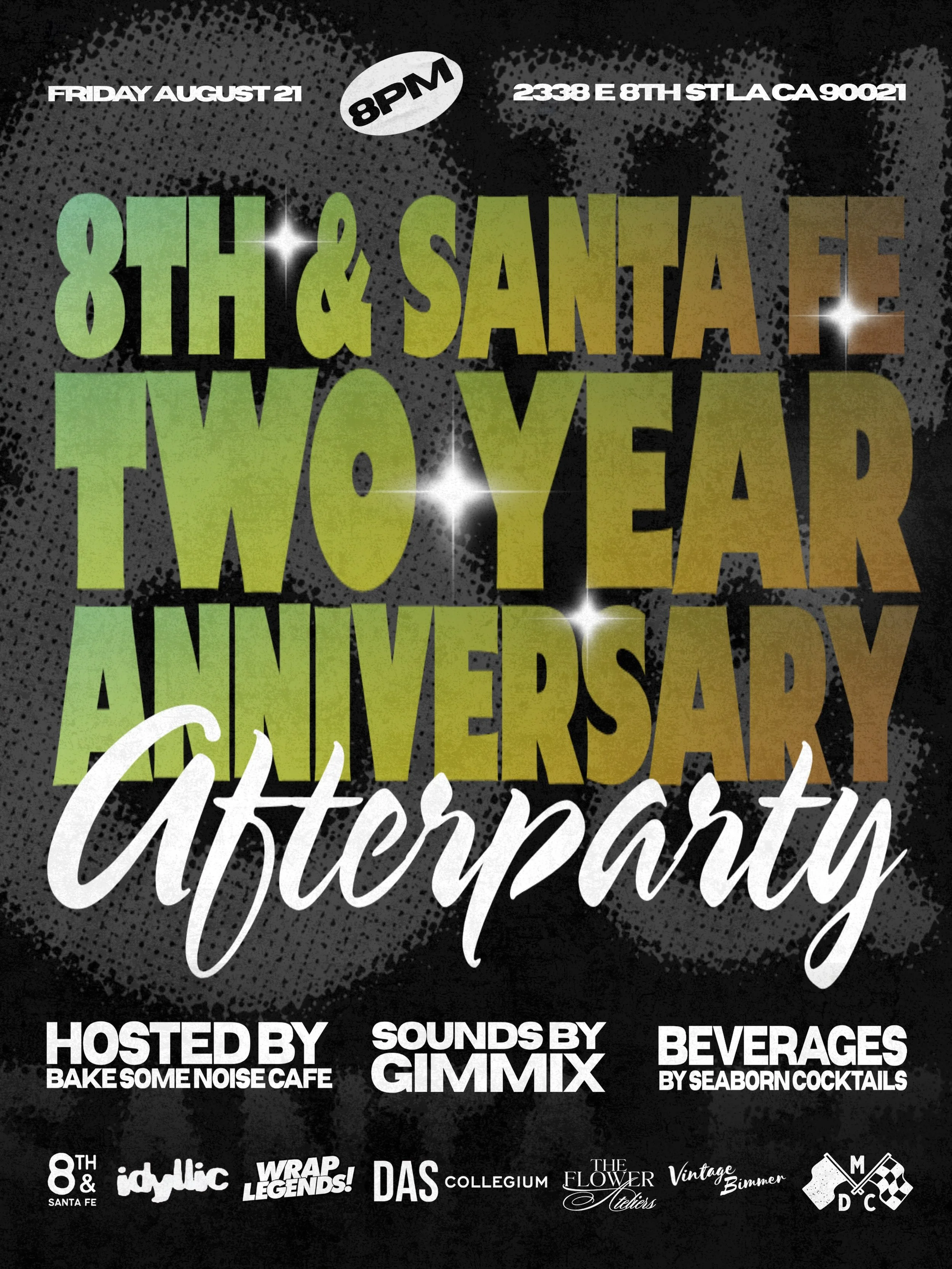 TWO YEARS OF 8TH &amp; SANTA FE, SO IT&rsquo;S ONLY RIGHT WE THROW A PARTY💥CELEBRATING THE PEOPLE, PLACES &amp; COMMUNITY THAT MADE IT WHAT IT IS!
PULL UP FRIDAY 8/21. RSVP LINK IN BIO. 

📍 2338 E 8TH ST
🥂 COMPLIMENTARY BEVS WHILE SUPPLIES LAST