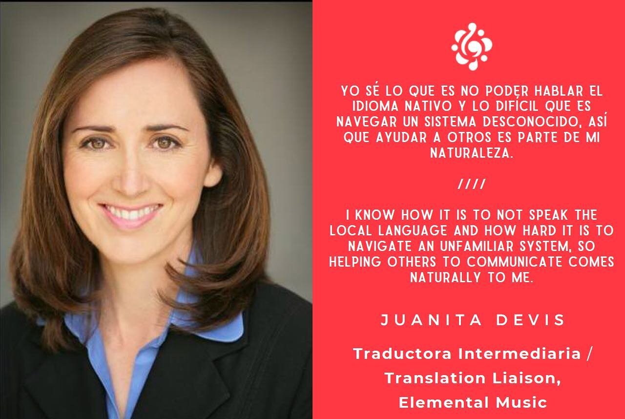 Today we launched our Spanish website and are thrilled to introduce Juanita Devis to you as Elemental Music&rsquo;s translation Liaison! Learn about Juanita&rsquo;s background as an alumni parent 🎻, her experience in the arts 🎭 , and all of her wor