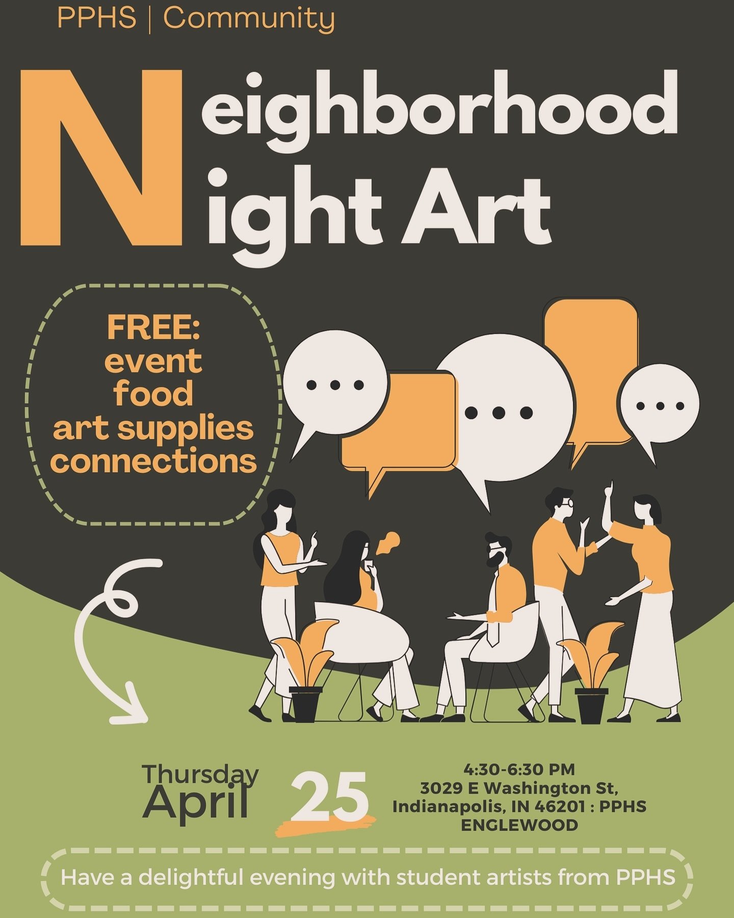 Join us tonight at Neighborhood Night Art hosted by @pphsenglewood students and staff. This event is open to the community and we look forward to seeing you there.