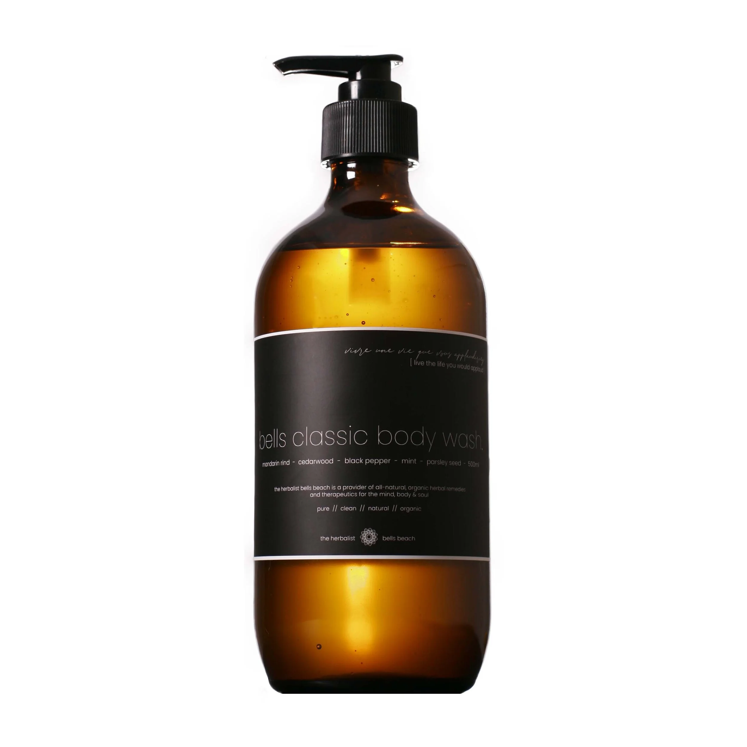 bells classic invigorating wild mint & parsley seed body wash