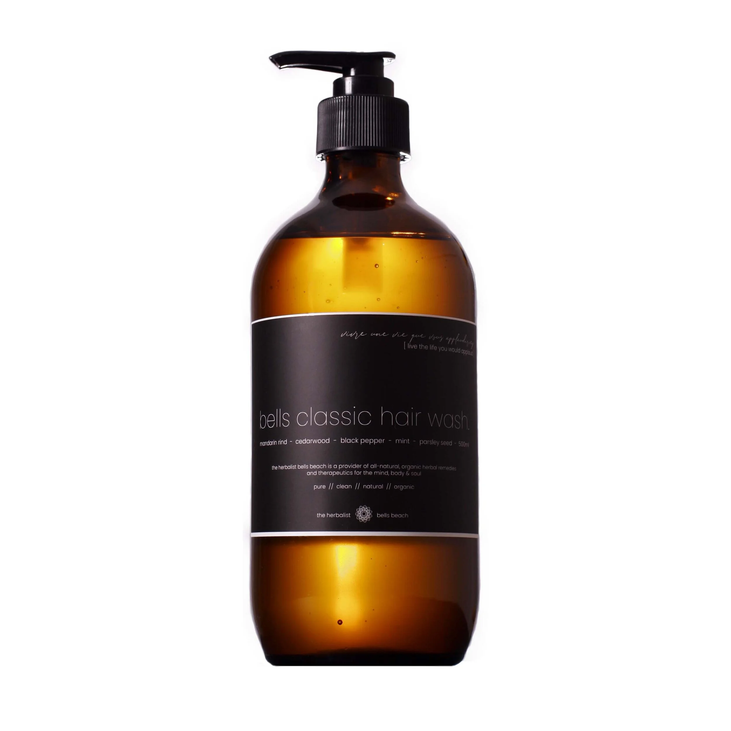 bells classic invigorating wild mint & parsley seed hair wash