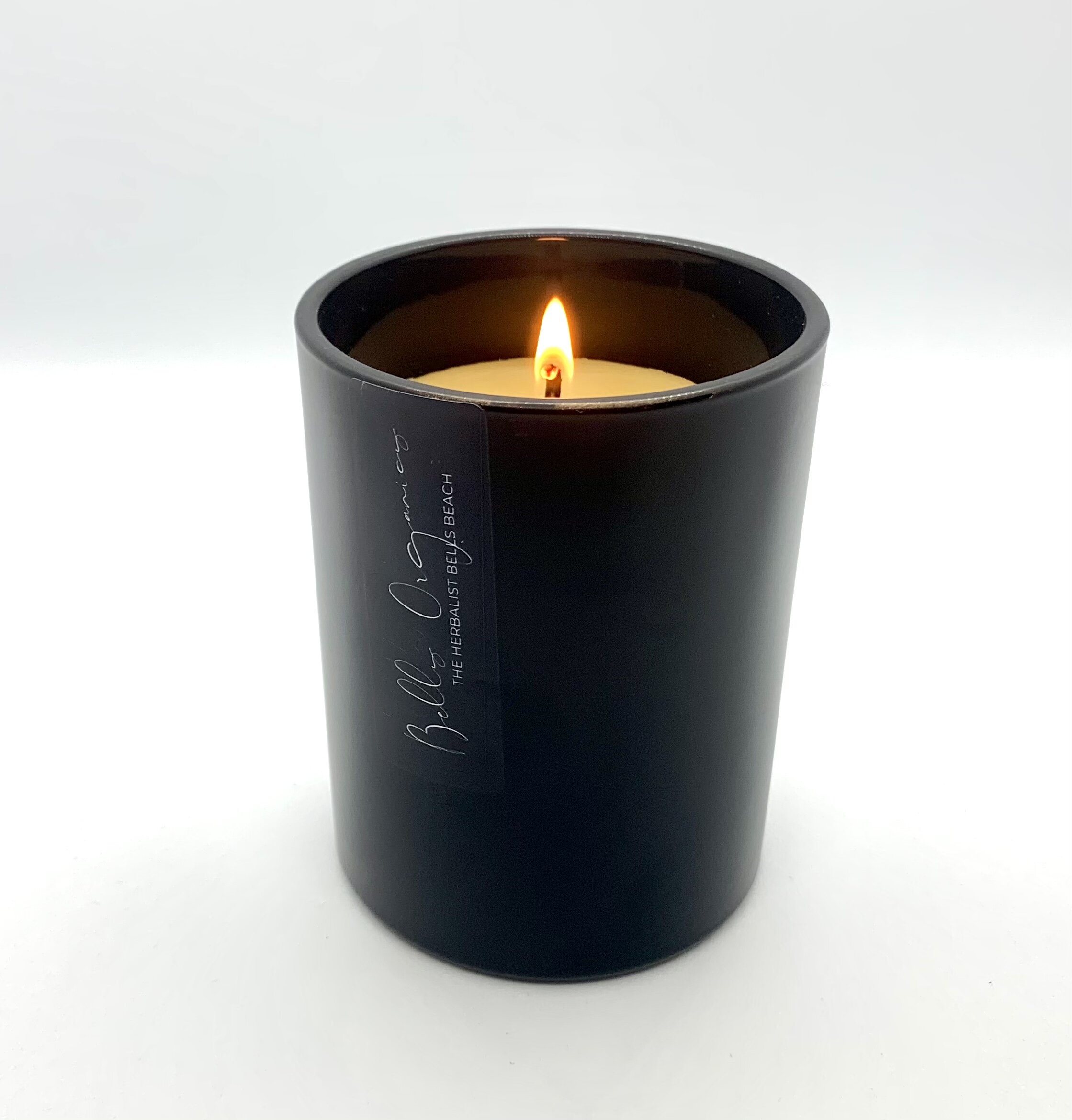 bells pure unbleached certified organic beeswax candle 200g