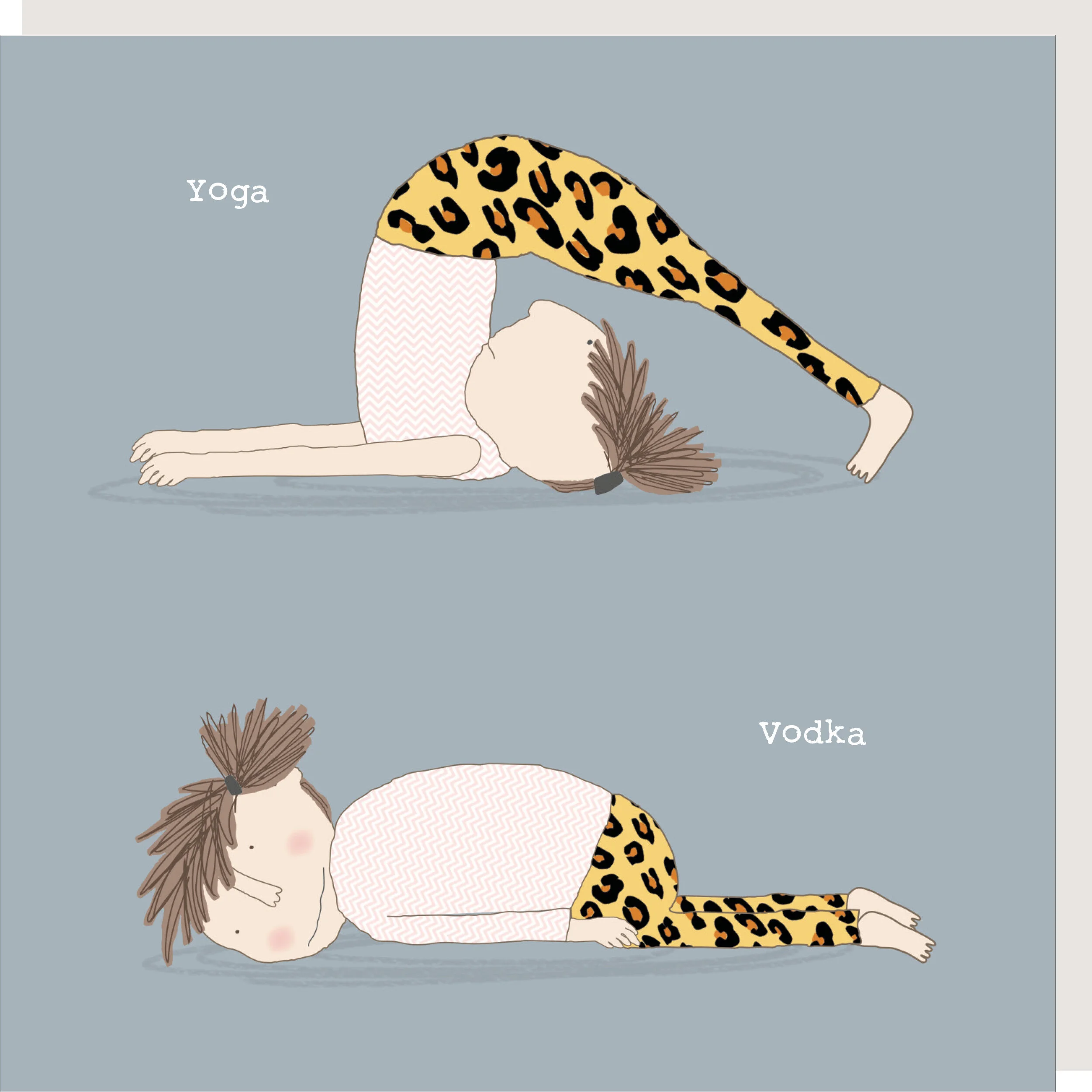 Yoga Vodka Greeting Card