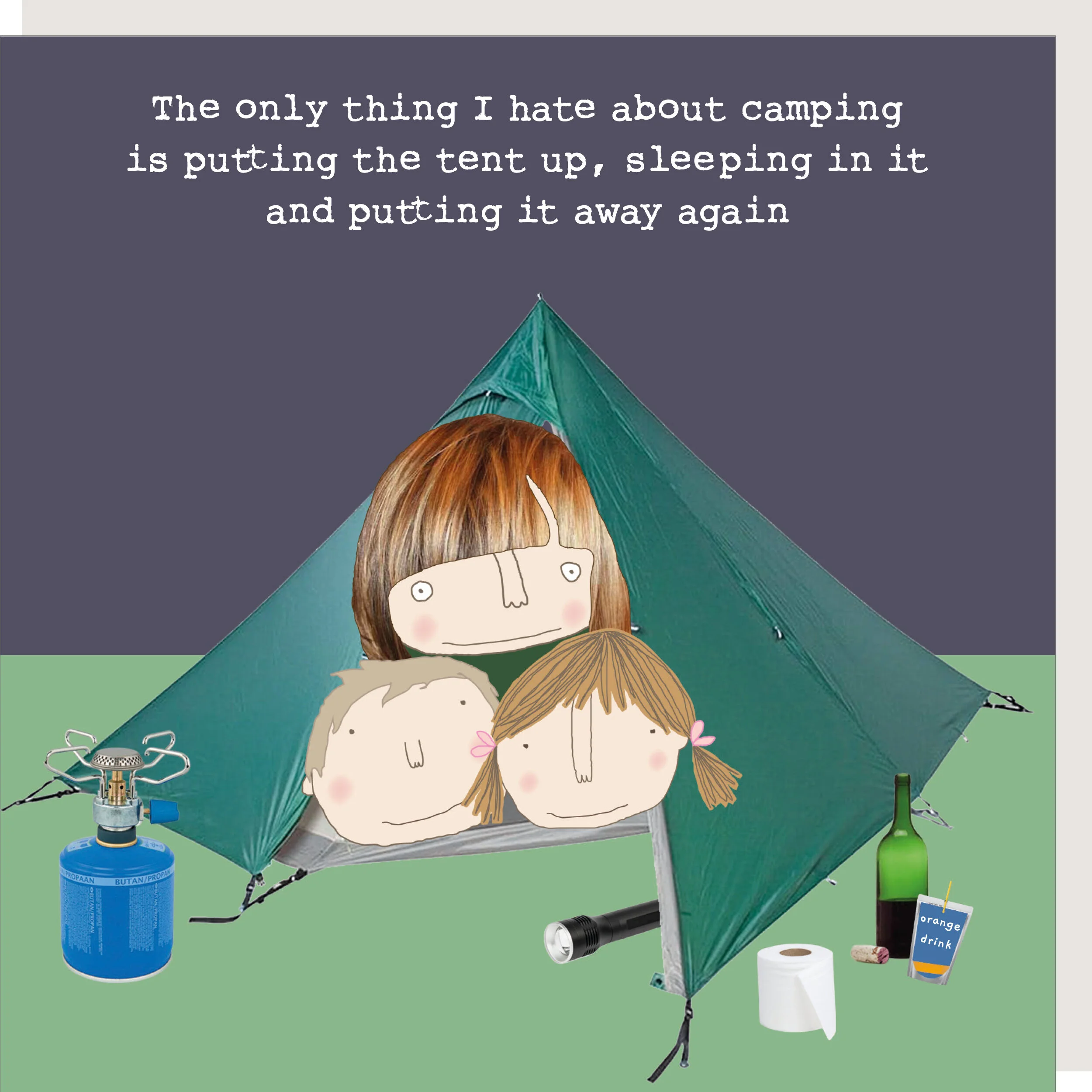 Hate Camping Greeting Card