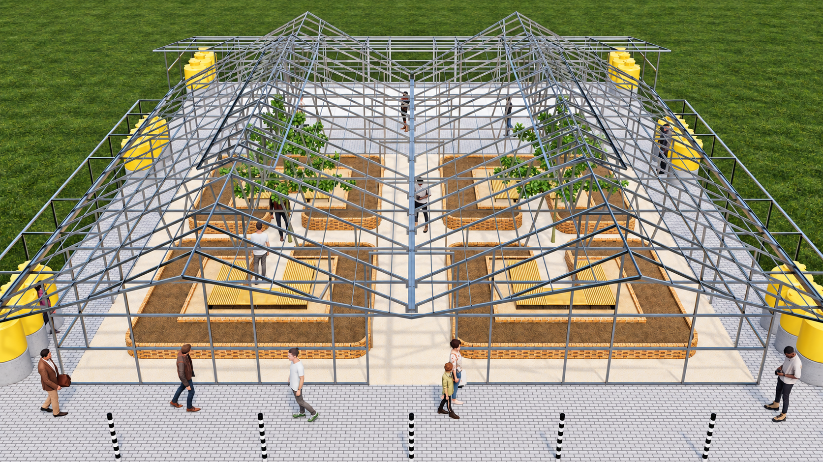 M2B3-4 C-Shaped Seating Bays-Exposed Structure View