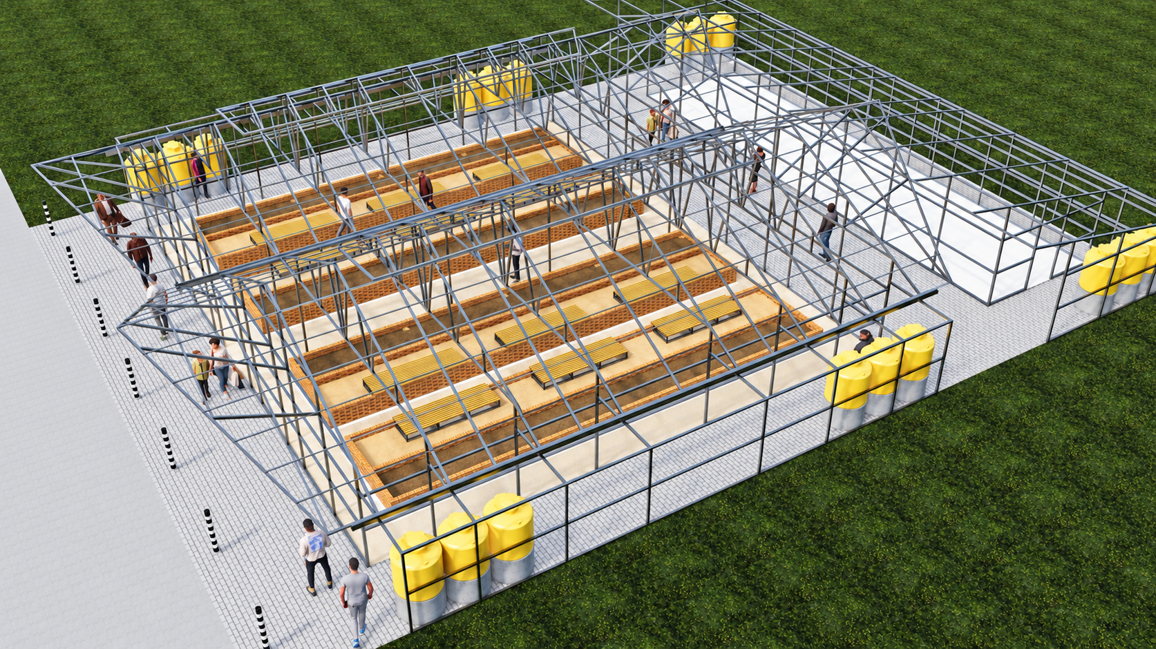 M2A-Parallel Bays-Exposed Structure-Right View