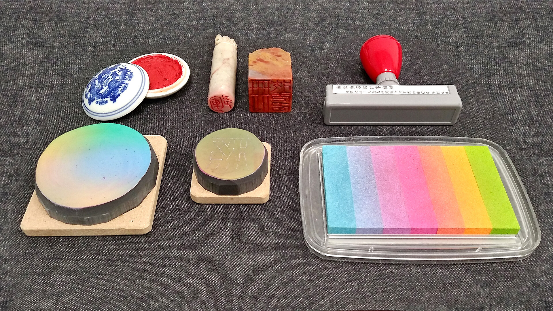 企業識別系統 之 所有印章和印臺|Corporate Identity: All Engraved Stamps & Stamp-pads|製:二經堂篆刻師傅 周啟健、橡皮雕刻師 DIY Jason