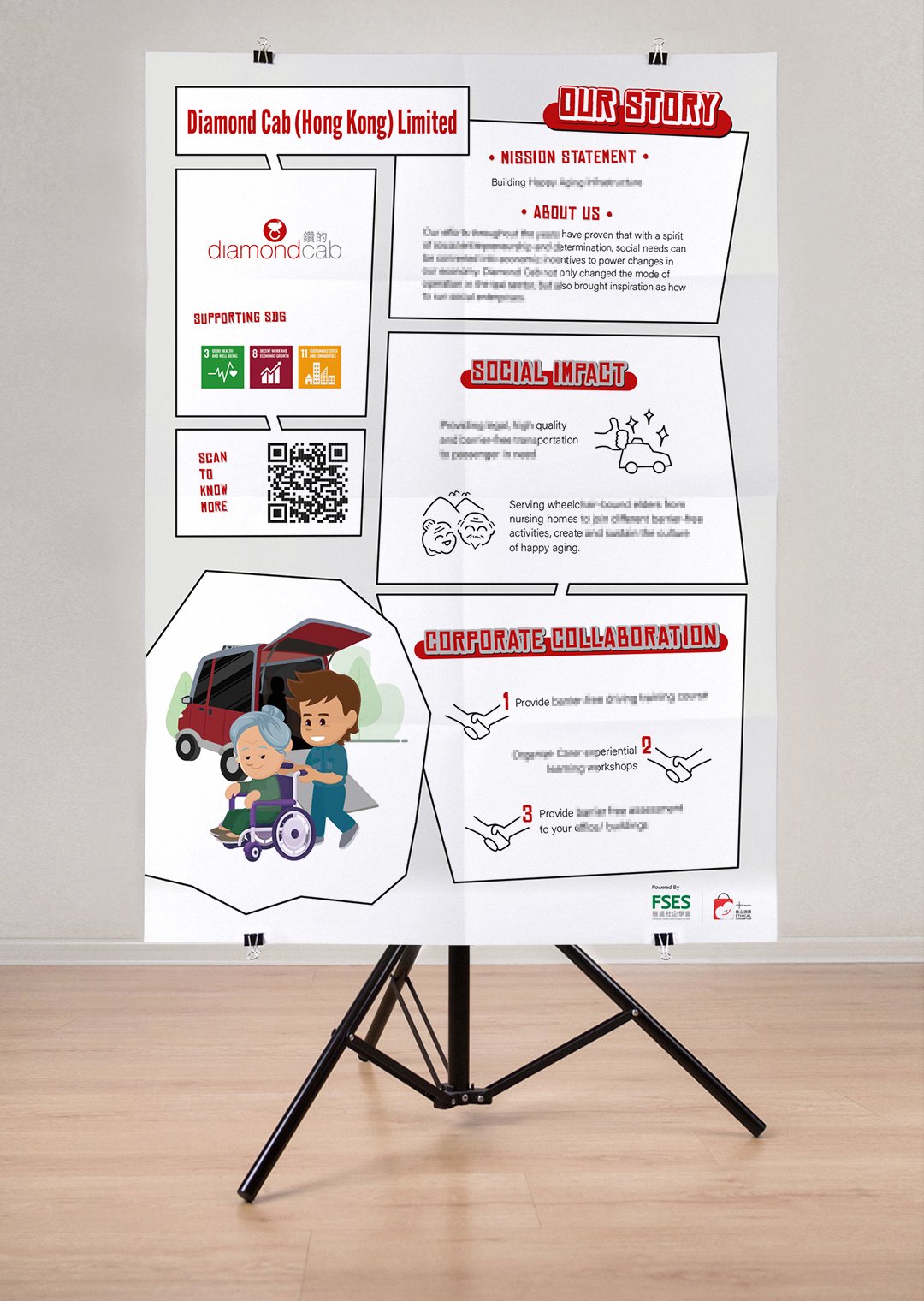 海報設計篇 之 其中一間社企的創效資訊表|Poster Design: One of the Social Enterprise's Impact Factsheet for a DE&I Event |豐盛社企學會 Fullness Social Enterprises Society