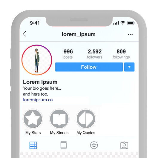 頭像用於 IG(男仕實例 )