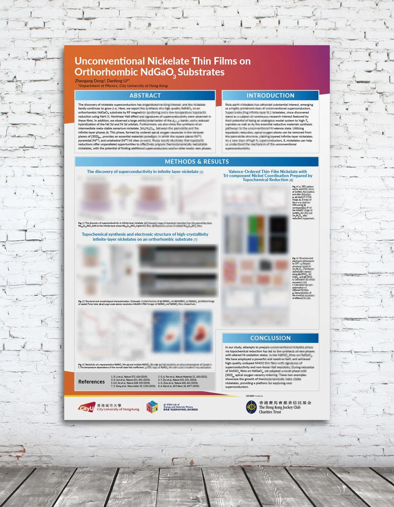 學術A0海報 Academic A0 Poster｜客：香港城市大學物理系 Physics Department, City University of Hong Kong｜設：Sou輝