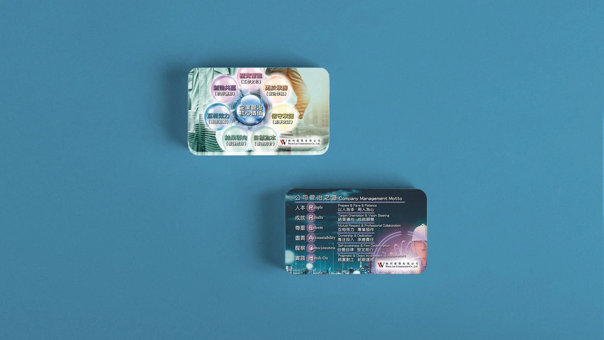 企業員工指引咭設計 Corporate Staff Guidance Card Design｜客：煥利建築有限公司 Woon Lee Construction Co., Ltd.｜設：Joe C. (PoDs)