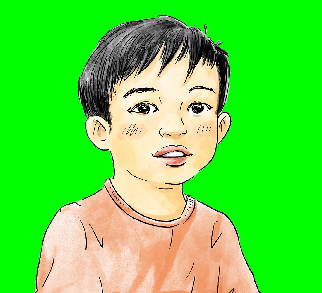 藝術家 Johnny C. 的7歲俏像|Illustrator Johnny C's 7 y.o. Portrait