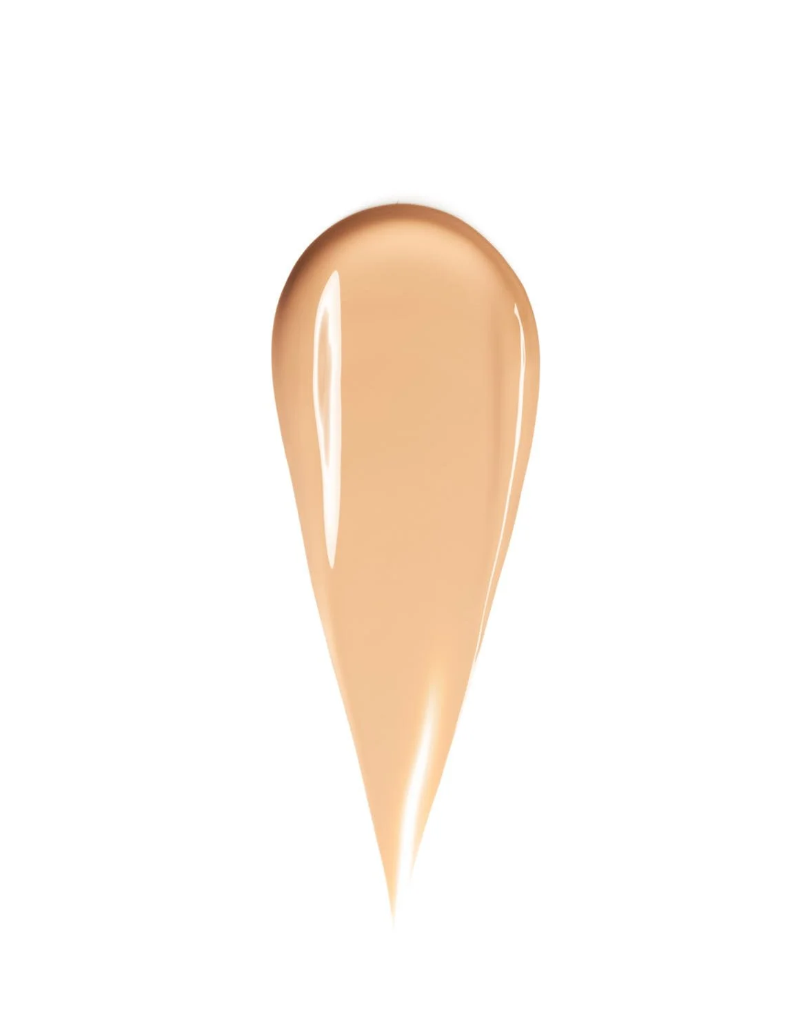 Beige liquid foundation smear on white background