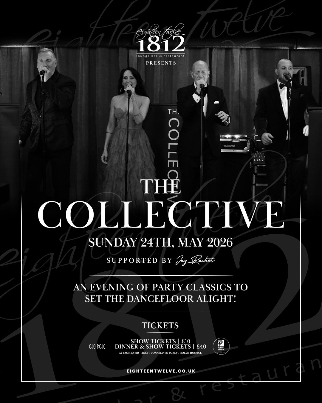 the collective artwork live music this bank holiday weekend Sunday 24th May at 1812 bournemouth
