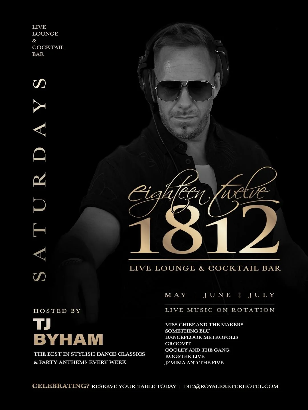 Saturday nights with dj and live music at 1812 bournemouth