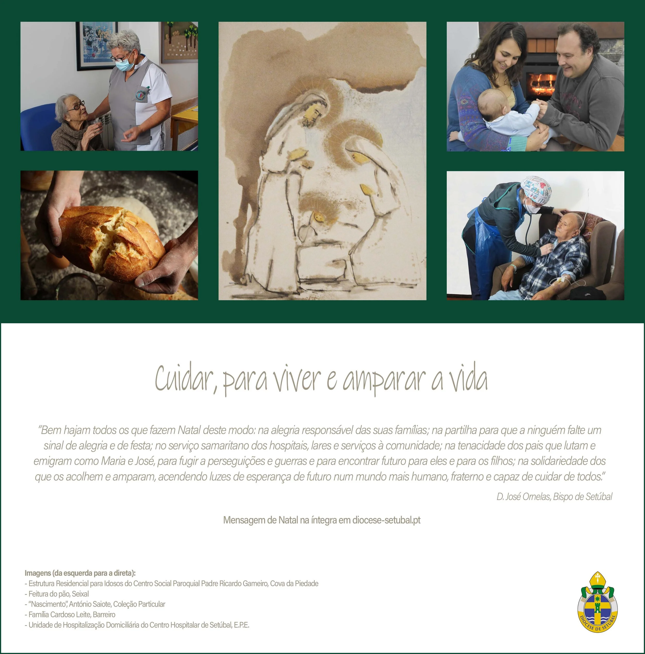 “Cuidar, para viver e amparar a vida”: Mensagem de Natal de D. José Ornelas, Bispo de Setúbal