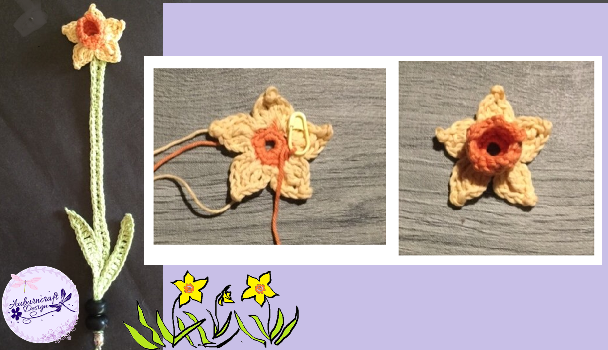 Original Bookmark for Reader Representing a Daffodil Flower 