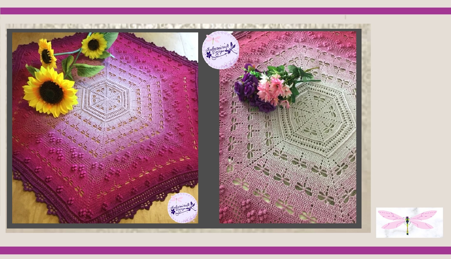 Six Wishes For A Dragonfly Blanket Auburncraft Crochet Design Patterns Free Paid
