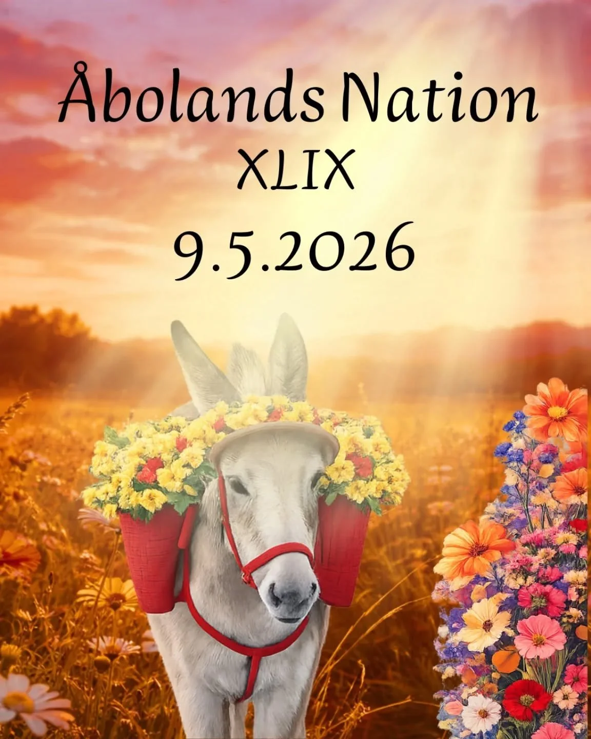 &Aring;sNor och v&auml;nner! ❤️💛

Det har &auml;ntligen blivit dags att fira &Aring;bolands Nations 49 verksamhets&aring;r! Den 9.5 samlas vi vid Turun Weikot f&ouml;r en v&aring;rkv&auml;ll fylld av festligheter. Varmt v&auml;lkomna! 🌸

Anm&auml;l