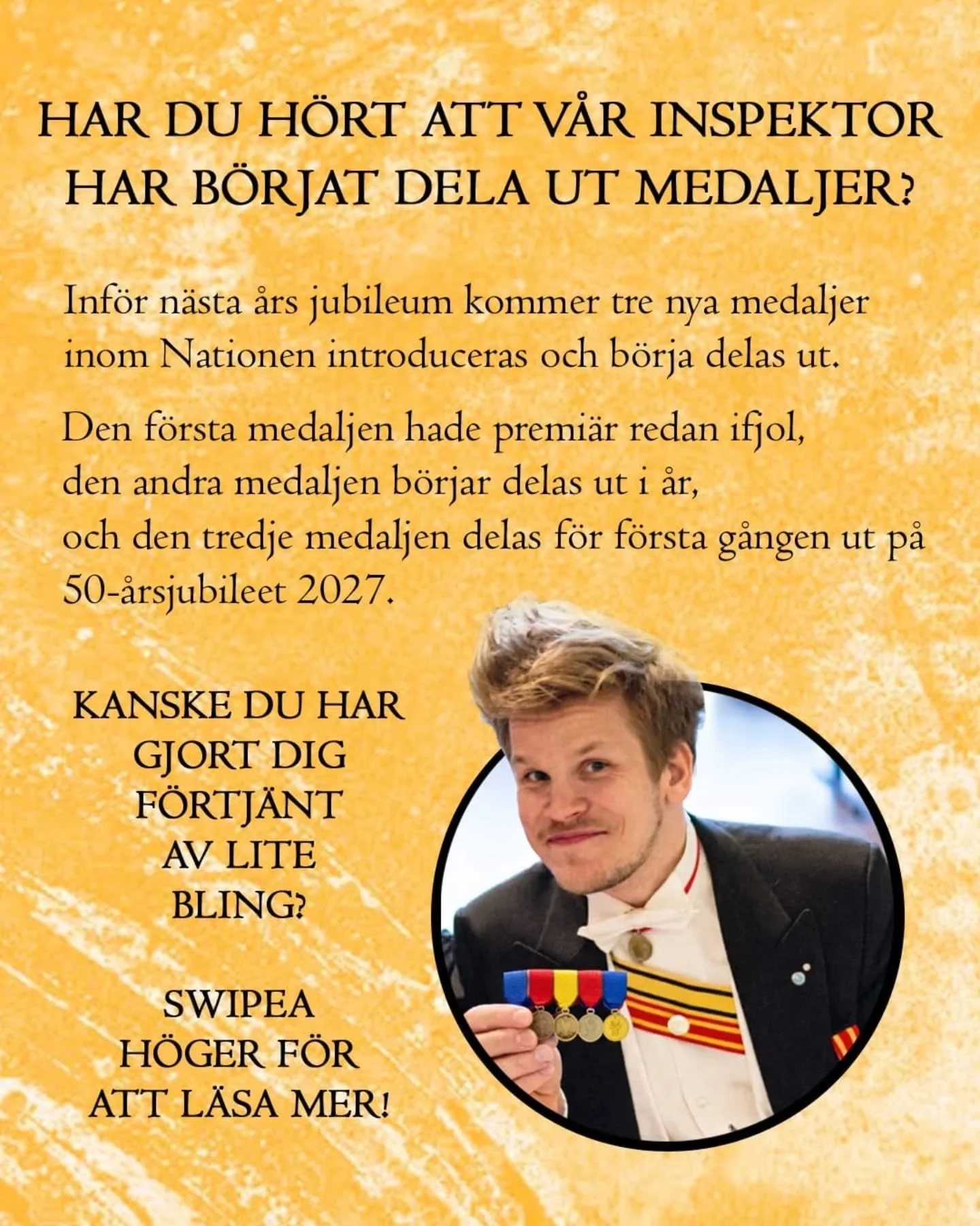 Mera bling till &Aring;sNa 🎖️ Har du kanske gjort dej f&ouml;rtj&auml;nt av en medalj? L&auml;s mer och ans&ouml;k via l&auml;nken i bio! Ans&ouml;kan st&auml;nger den 26.4 klockan 23:59!