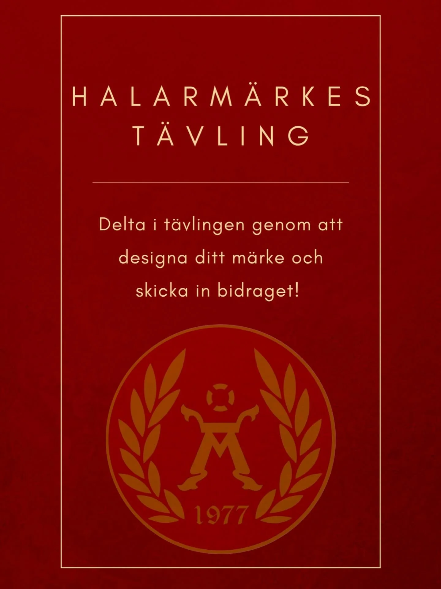 Tycker du att det b&ouml;rjar bli tr&aring;kigt med samma gamla halarm&auml;rken? Har du kanske en ny halarm&auml;rkesid&eacute;?

D&aring; &auml;r det just din tid att skina!✨

Designa ett m&auml;rke och skicka in bidraget senast s&ouml;ndagen 3.5 t
