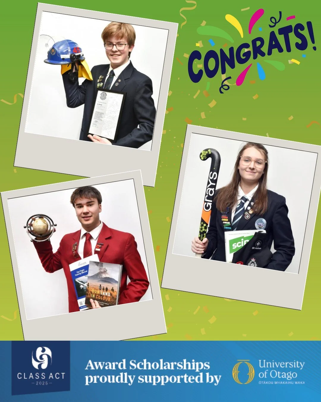A huge congratulations to three incredible rangatahi connected to our Youth Trust who received ODT Class Act Awards this year 👏
The Class Act Awards celebrate excellence among secondary school students across Otago and Southland — recognising