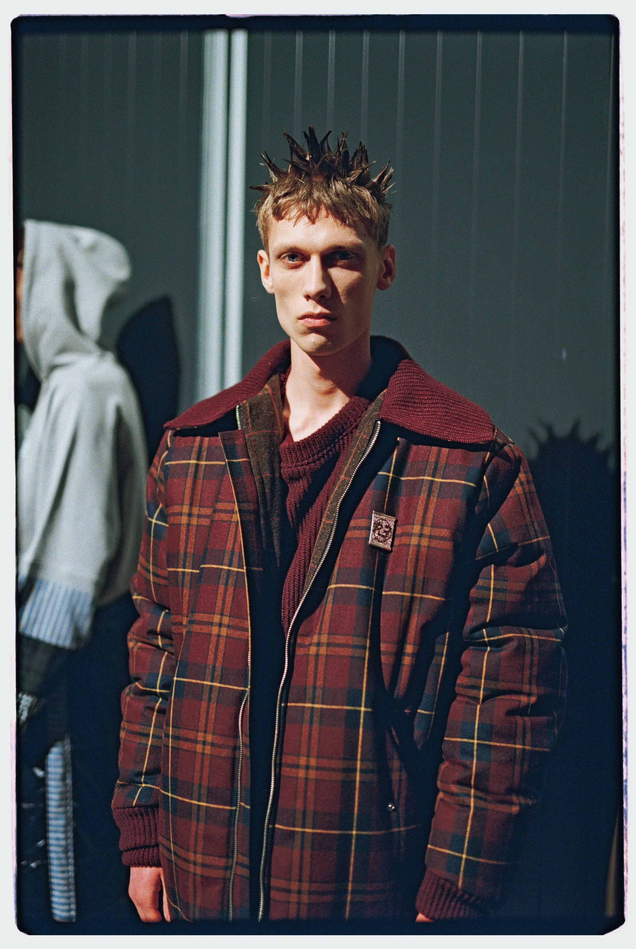 Backstage at the Rolf Ekroth AW25 show during Copenhagen Fashion Week, shot on 35mm