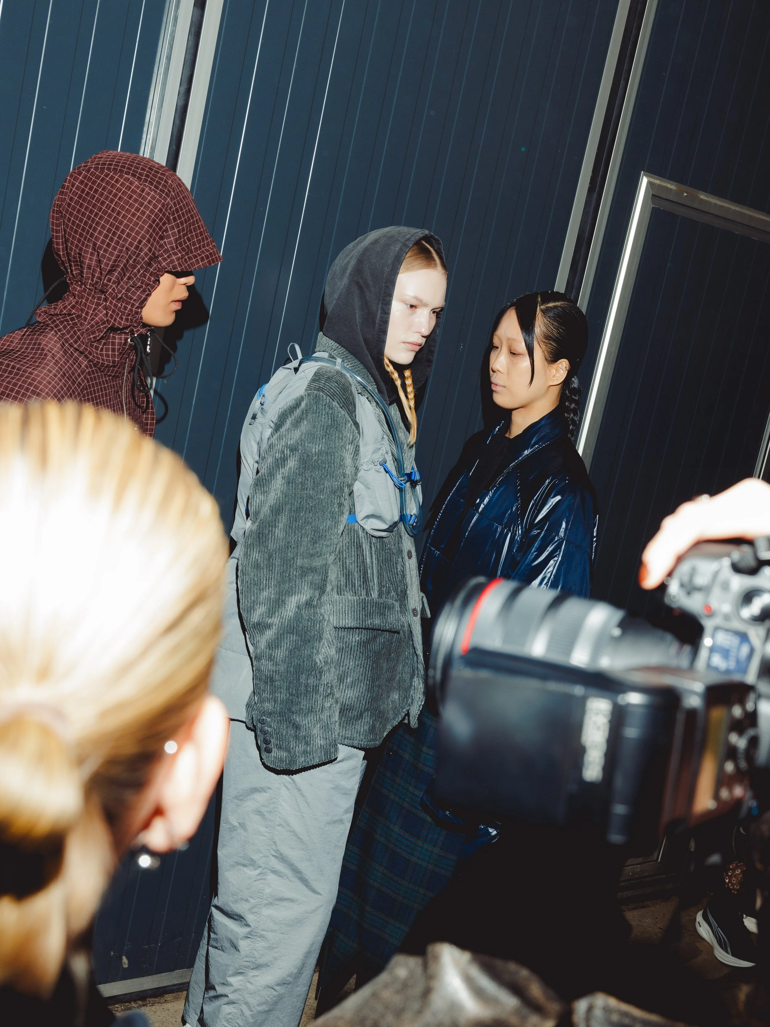 Backstage at the Rolf Ekroth AW25 show during Copenhagen Fashion Week