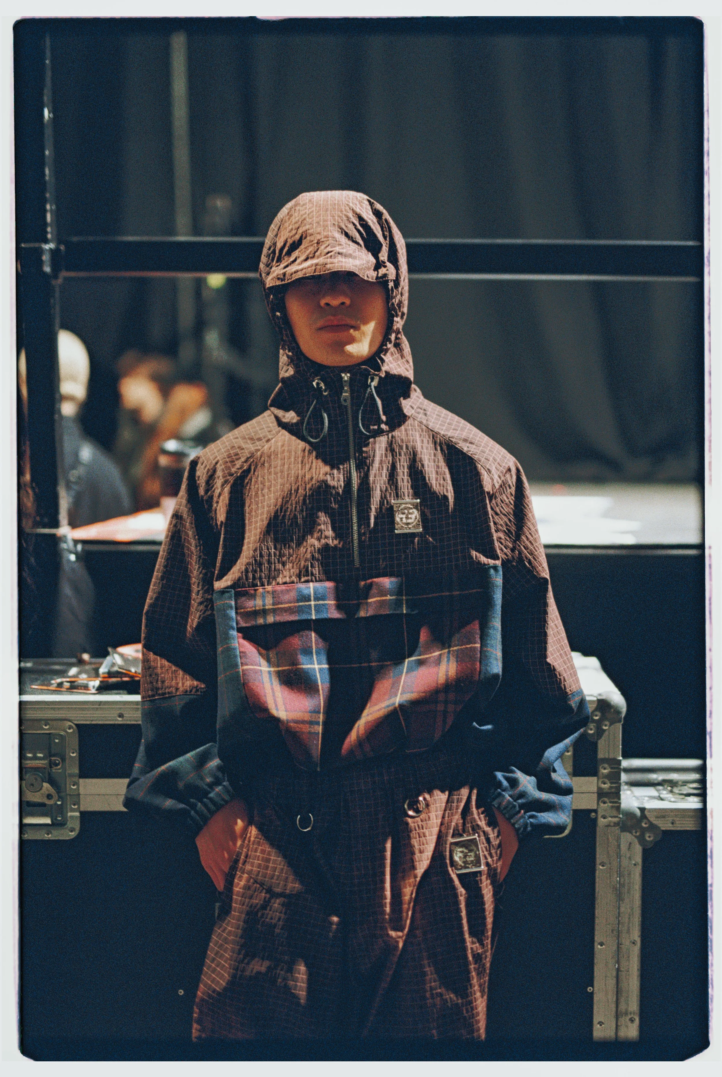 Backstage at the Rolf Ekroth AW25 show during Copenhagen Fashion Week, shot on 35mm