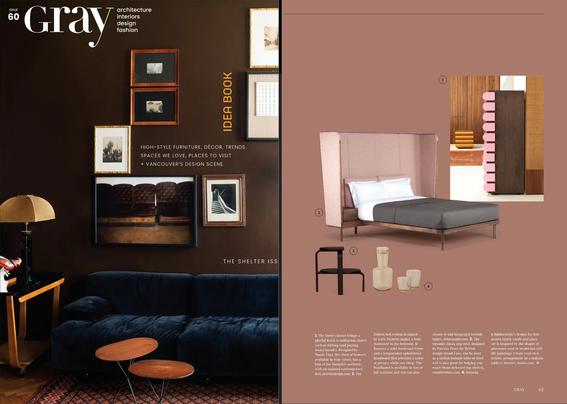 Altura Steep Stool GRAY Magazine