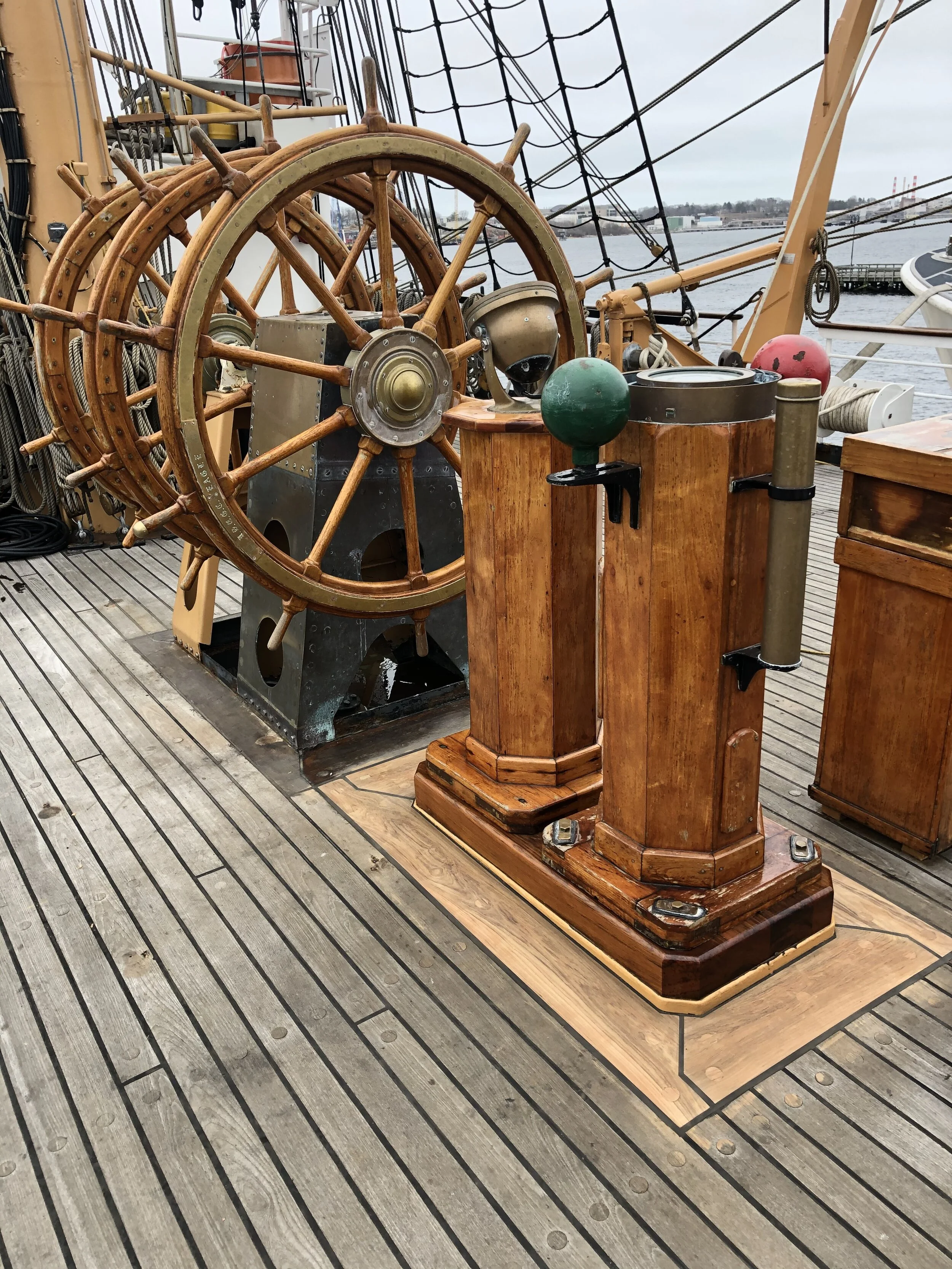 USCGC Eagle teak binnacle base December 2019