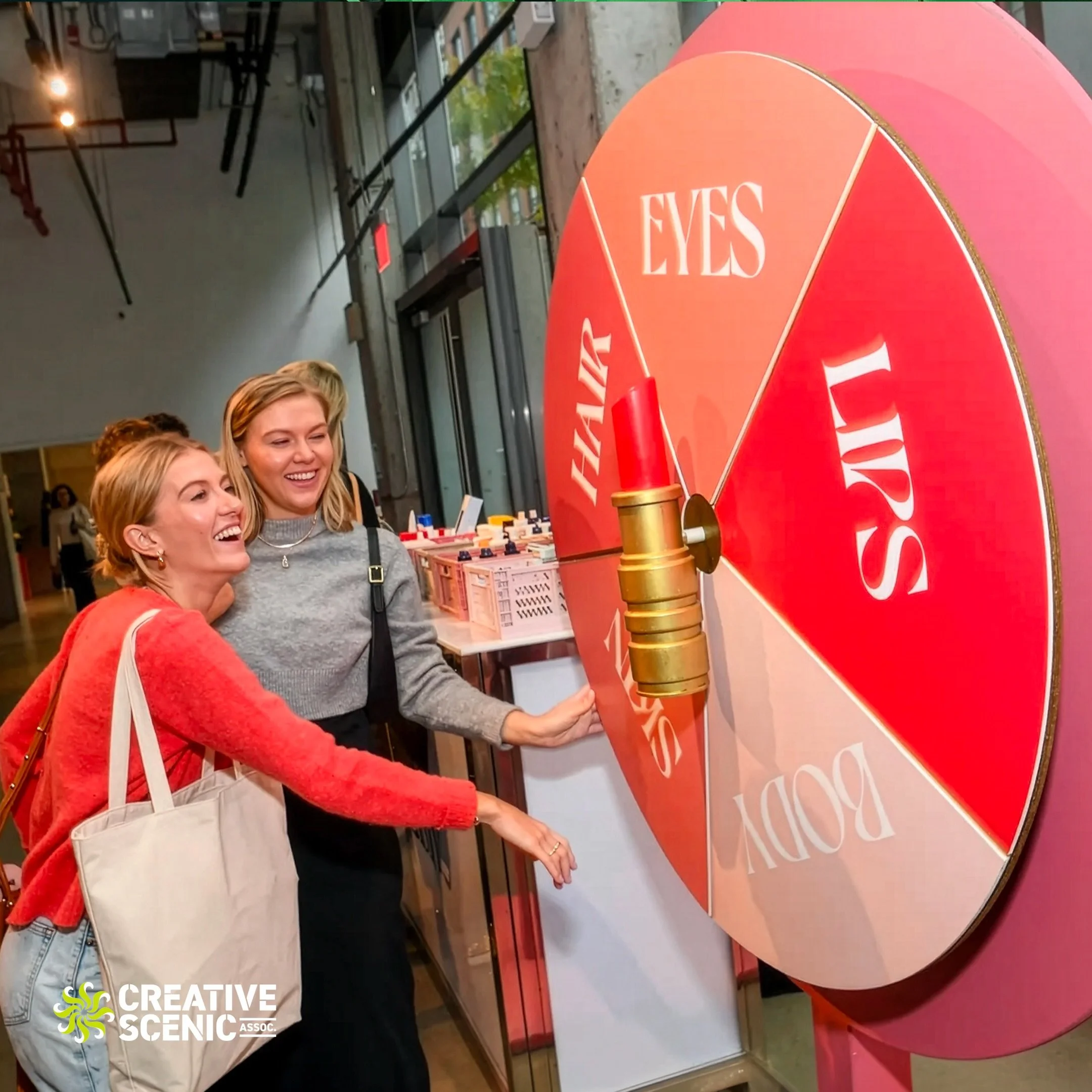 Need a custom-built interactive prize wheel with a working oversized lipstick that people can spin? Say no more.

#scenicfabrication #eventproduction #experientialdesign #brandactivation #interactiveinstallation