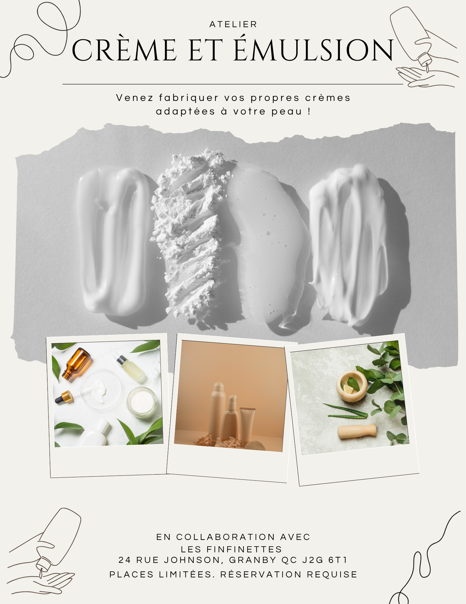 13 sept. - Atelier fabrication de crème & émulsions