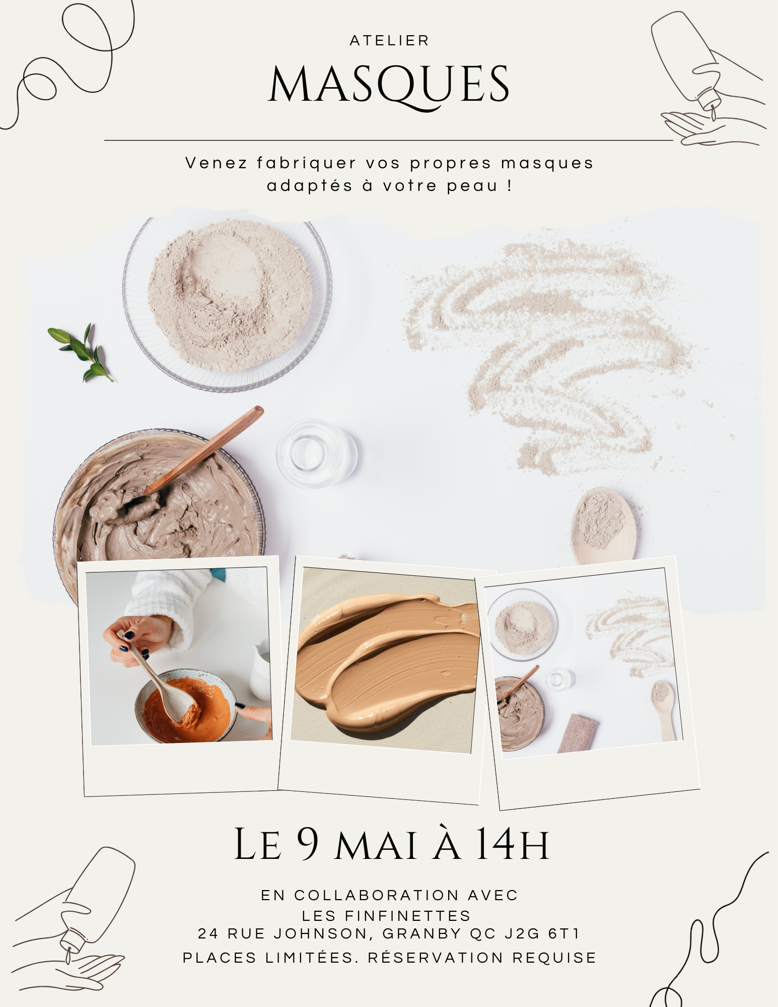 9 mai - NOUVEAU! Atelier masques  (Granby)