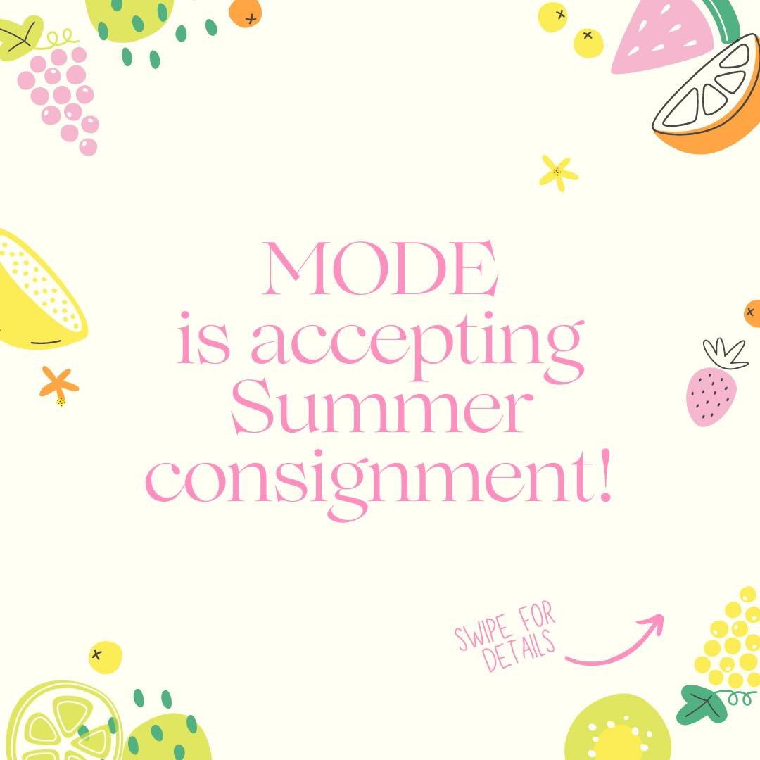 It&rsquo;s time to bring in your SUMMER consignment!!!! Here&rsquo;s what we&rsquo;re looking for, and don&rsquo;t forget to check out the links in our bio for all the details on consigning with us! ☀️👗🌴🌺