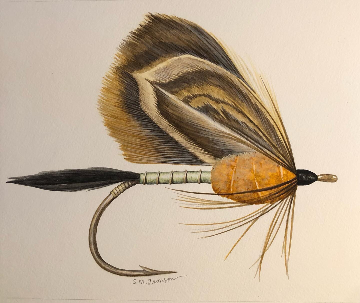 New work. Commissioned piece. This is the Ondawa fly. A Mary Orvis Marbury classic. I&rsquo;m always THRILLED when folks come to me with one of her flies. Open for commissions! I&rsquo;ve got a few openings so let&rsquo;s talk! #maryorvismarbury #cla