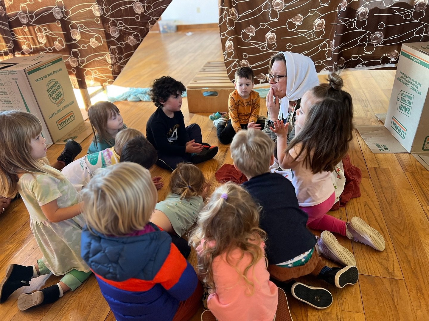 This Week at Lucy School: 

🍝 Our Strega Nona Process Drama is underway! You can see Ms. Tricia as Strega Nona and Ms. Eva&rsquo;s class in the town they created in the first two slides. 
🎭 @synetictheater kicked off their artist residency with an 
