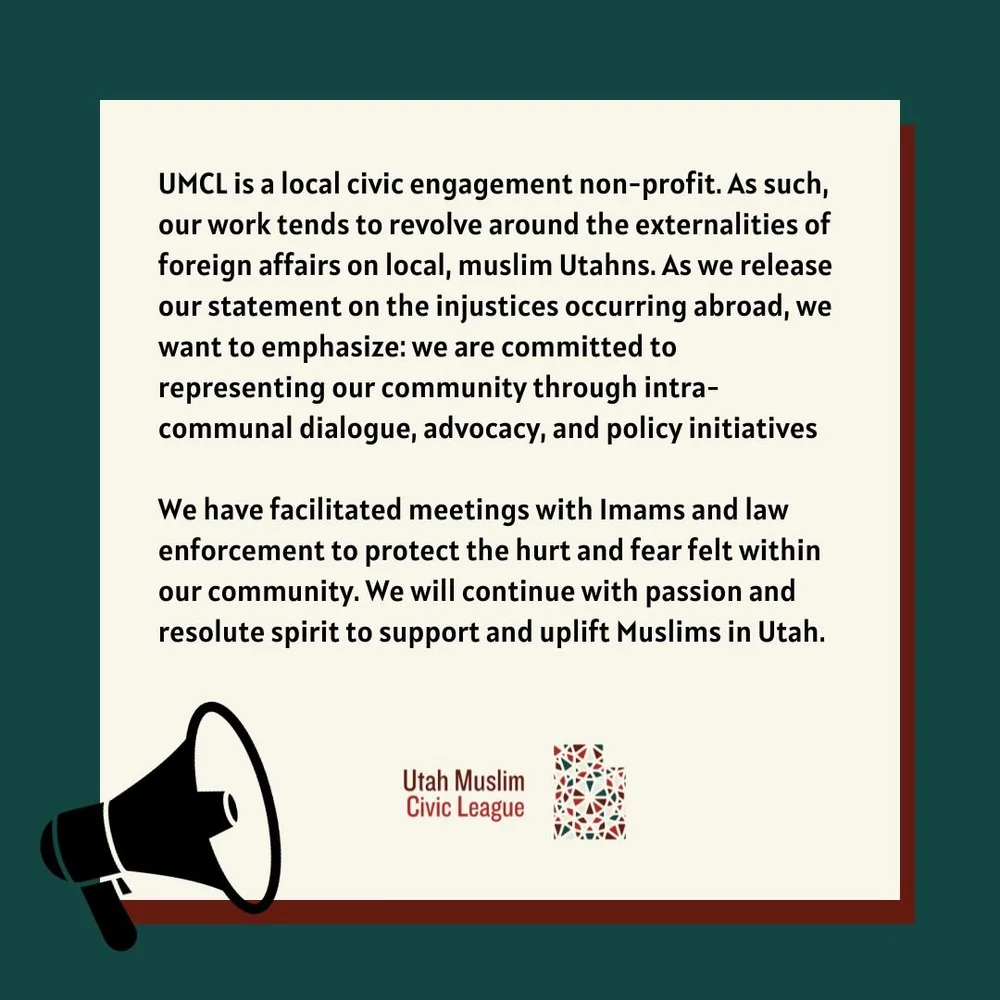 Gaza: Utah Muslim Civic League