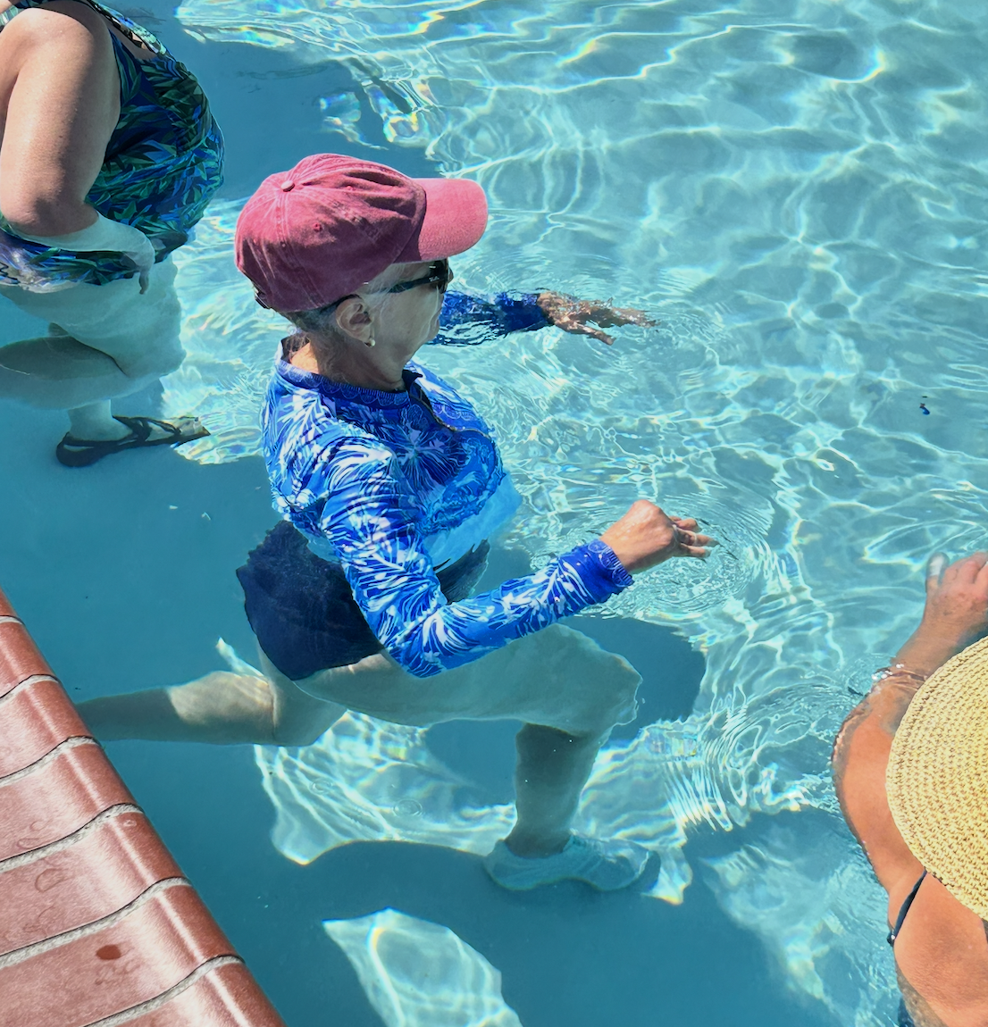 quad stretch aqua yoga