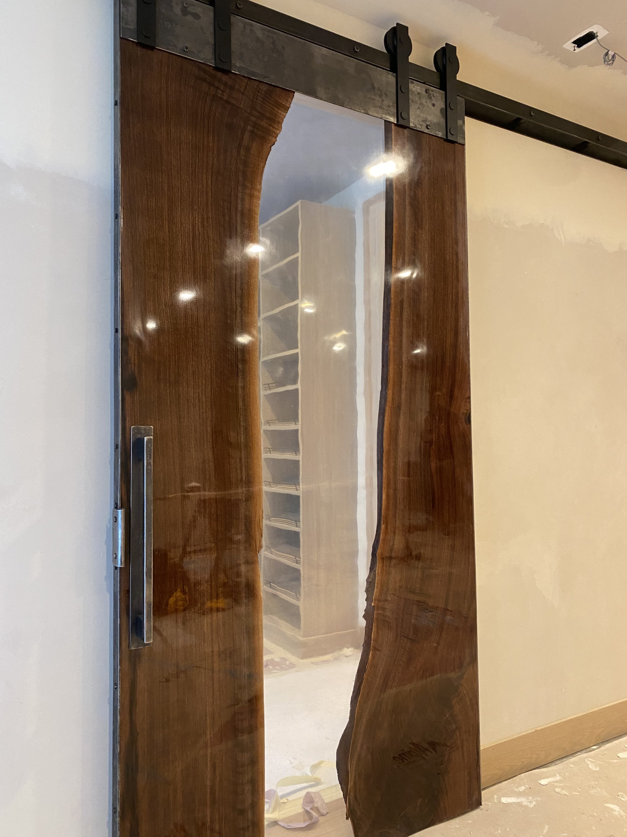 Live Edge Walnut Epoxy Barndoor