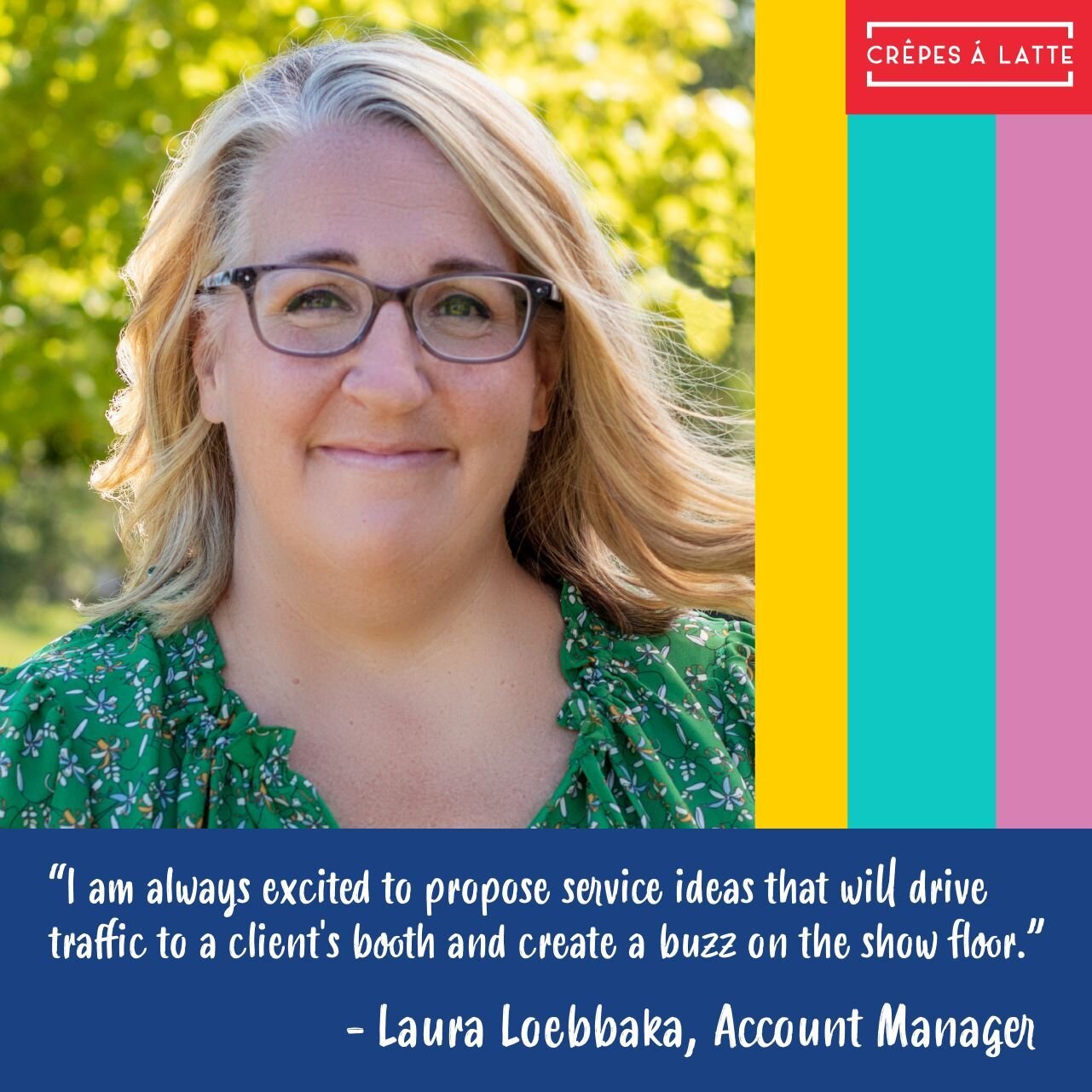 With 19 years of experience in the hospitality industry, Laura is one of our hardest working team members at CAL. We're so fortunate to have her with us! #liveevents #tradeshows #clientrelations